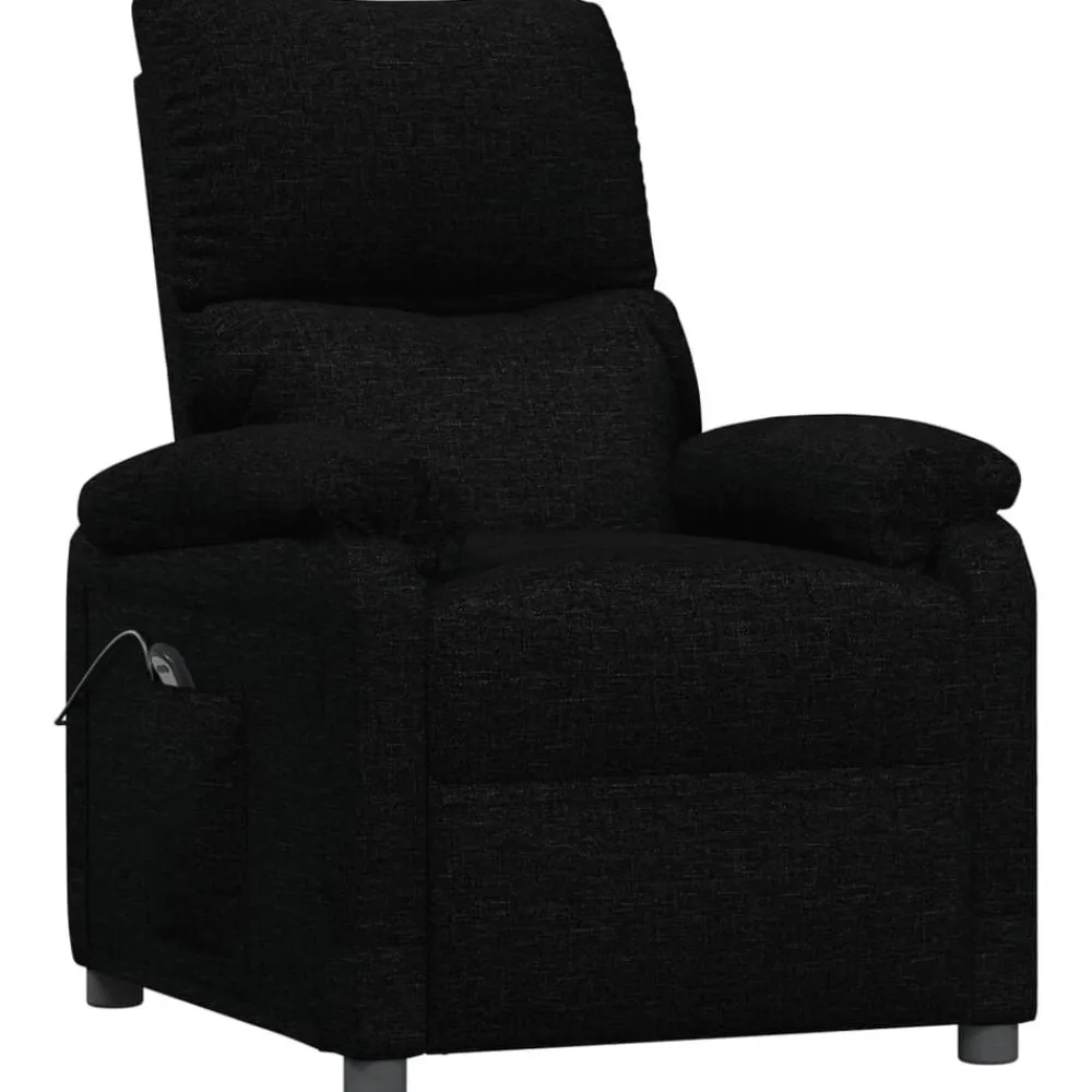 vidaXL Sillón reclinable eléctrico de tela Negro Outlet