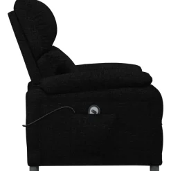 vidaXL Sillón reclinable eléctrico de tela Negro Outlet