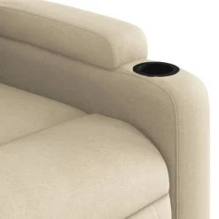 vidaXL Sillón reclinable eléctrico de tela Crema New