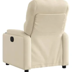 vidaXL Sillón reclinable eléctrico de tela Crema New