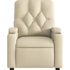 vidaXL Sillón reclinable eléctrico de tela Crema New