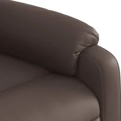 vidaXL Sillas-Sillón reclinable elevable cuero sintético marrón