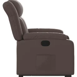 vidaXL Sillas-Sillón reclinable elevable cuero sintético marrón