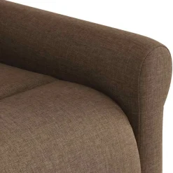 vidaXL Sillón reclinable eléctrico de tela marrón Marr&oacute;n