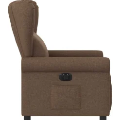 vidaXL Sillón reclinable eléctrico de tela marrón Marr&oacute;n