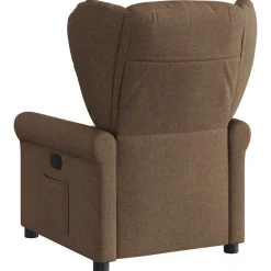 vidaXL Sillón reclinable eléctrico de tela marrón Marr&oacute;n