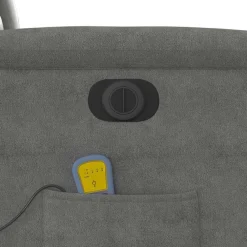 vidaXL Sillas-Sillón reclinable masaje eléctrico tela microfibra