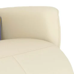 vidaXL Sillas-Sillón reclinable masaje con reposapiés cuero sintético