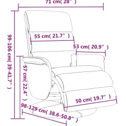 vidaXL Sillón reclinable masaje reposapiés cuero sintético Capuchino Hot