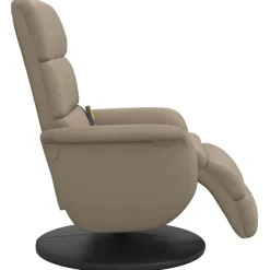 vidaXL Sillón reclinable masaje reposapiés cuero sintético Capuchino Hot