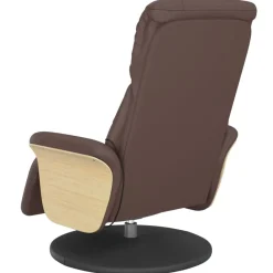 vidaXL Sillón reclinable masaje con reposapiés cuero sintético marrón Marr&oacute;n Hot
