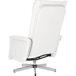 vidaXL Sillas-Sillón reclinable masaje con reposapiés cuero sintético