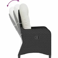vidaXL Muebles De Jardín-Sillón reclinable 56 x 66 x 95 cm ratán sintético