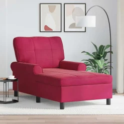 vidaXL Sillón reclinable Rojo vino 91 x 157 x 91 cm Terciopelo Rojo vino tinto Outlet