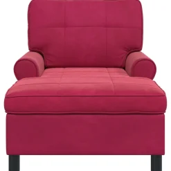 vidaXL Sillón reclinable Rojo vino 91 x 157 x 91 cm Terciopelo Rojo vino tinto Outlet