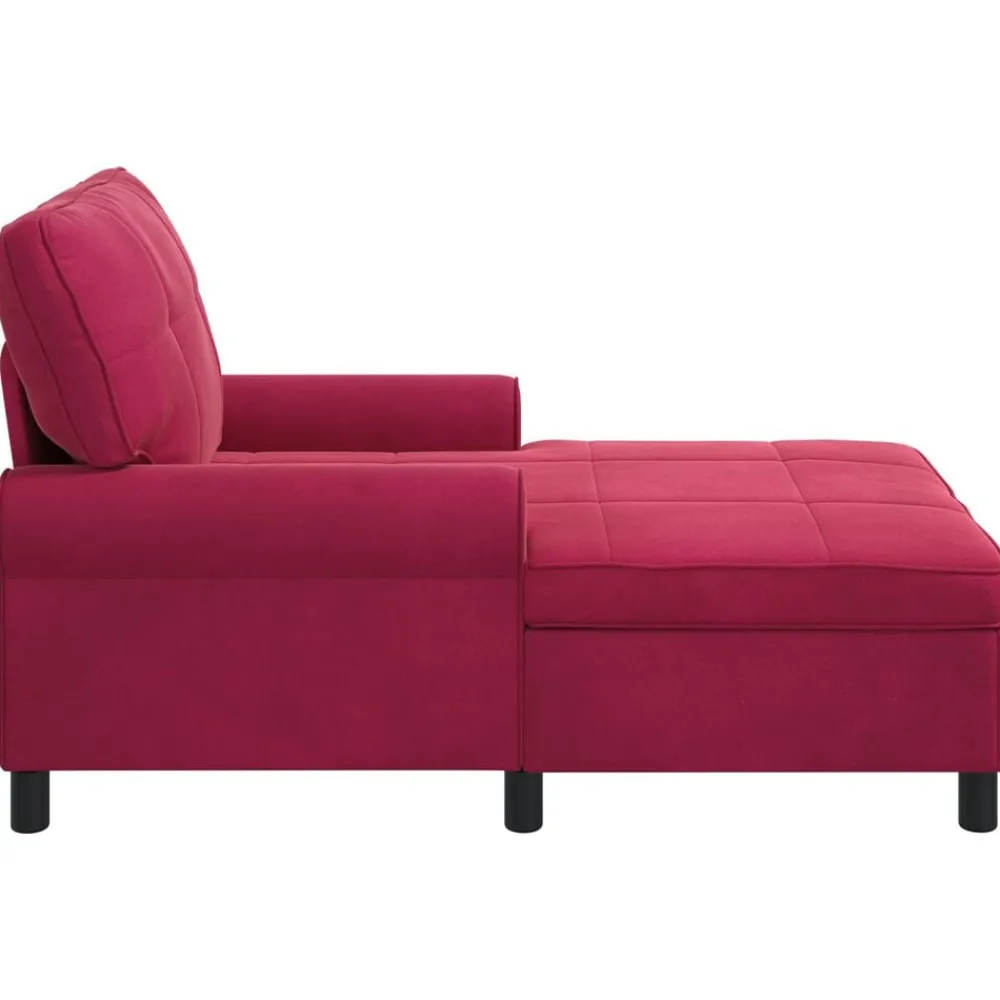 vidaXL Sillón reclinable Rojo vino 91 x 157 x 91 cm Terciopelo Rojo vino tinto Outlet