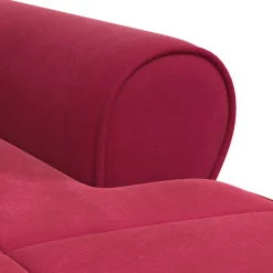 vidaXL Sillón reclinable Rojo vino 91 x 157 x 91 cm Terciopelo Rojo vino tinto Outlet