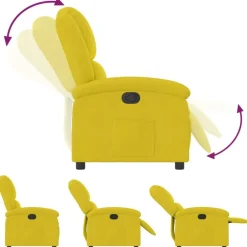 vidaXL Sillón reclinable terciopelo Amarillo Best