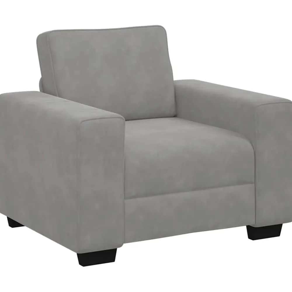 vidaXL Sillón sofá 100x77x82 cm terciopelo Gris claro Best