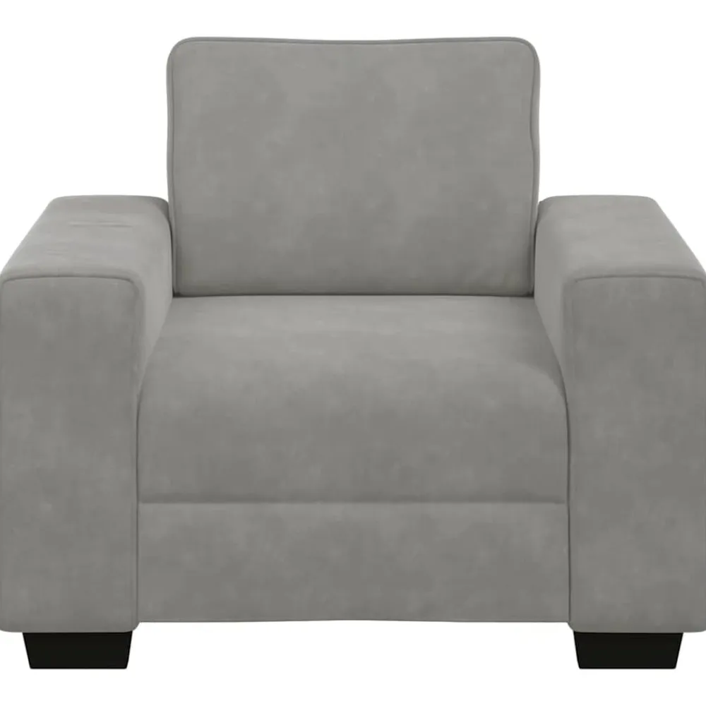 vidaXL Sillón sofá 100x77x82 cm terciopelo Gris claro Best