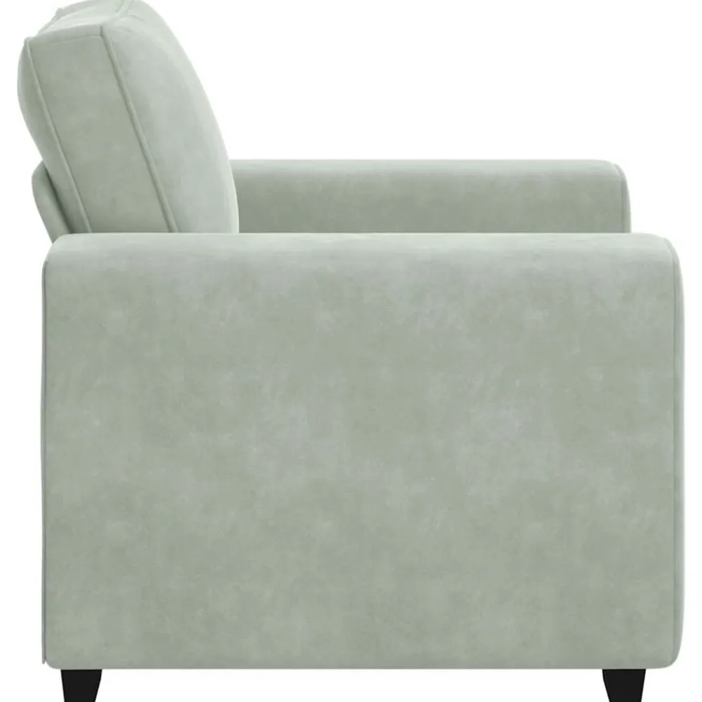 vidaXL Sillón sofá 100x77x82 cm terciopelo Gris claro Best
