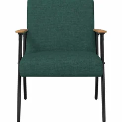 vidaXL sillón tela Verde oscuro