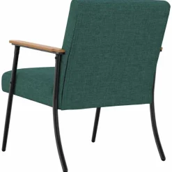 vidaXL sillón tela Verde oscuro
