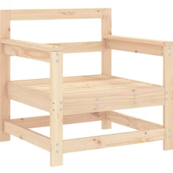 vidaXL Muebles De Jardín-Sillones de jardín con cojines 2 uds madera maciza de pino