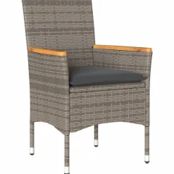 vidaXL Muebles De Jardín-Sillones de jardín con cojines 2 uds ratán sintético