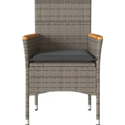 vidaXL Muebles De Jardín-Sillones de jardín con cojines 2 uds ratán sintético