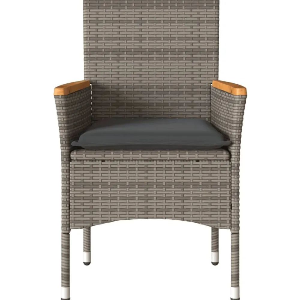 vidaXL Muebles De Jardín-Sillones de jardín con cojines 2 uds ratán sintético