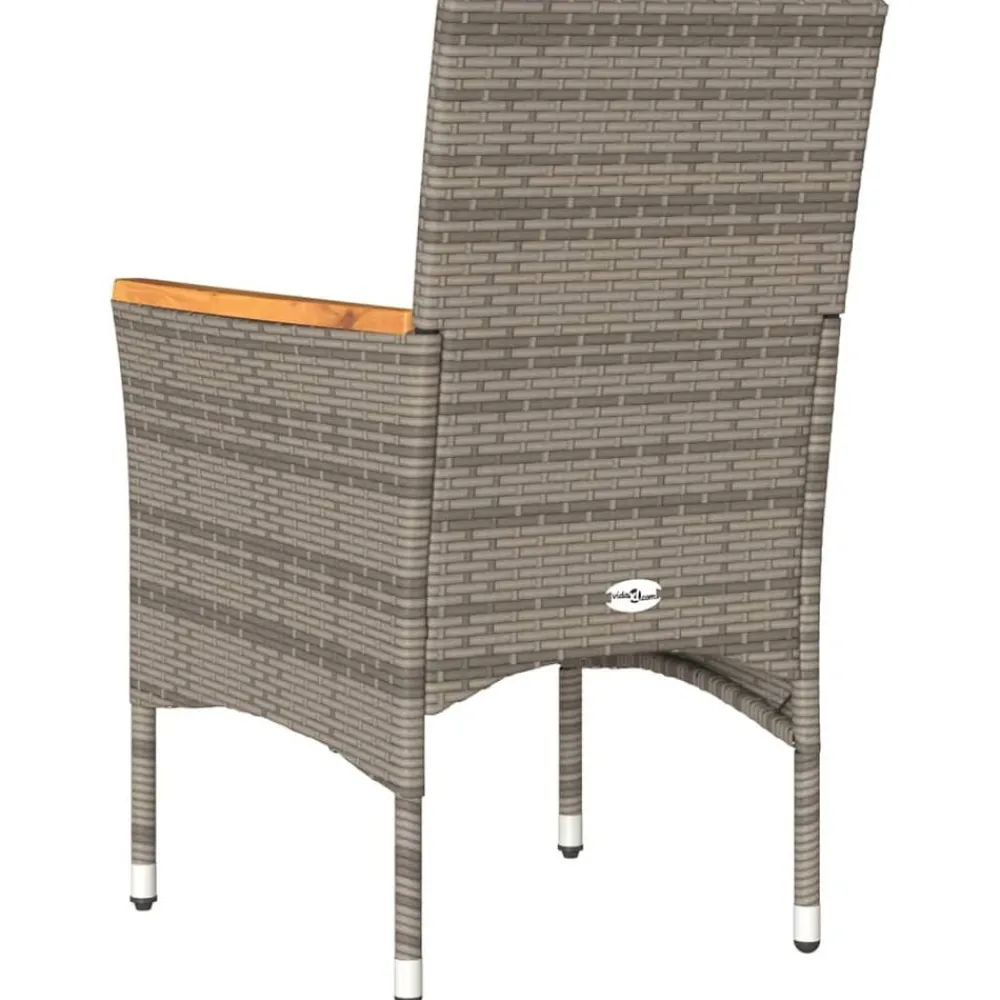 vidaXL Muebles De Jardín-Sillones de jardín con cojines 2 uds ratán sintético