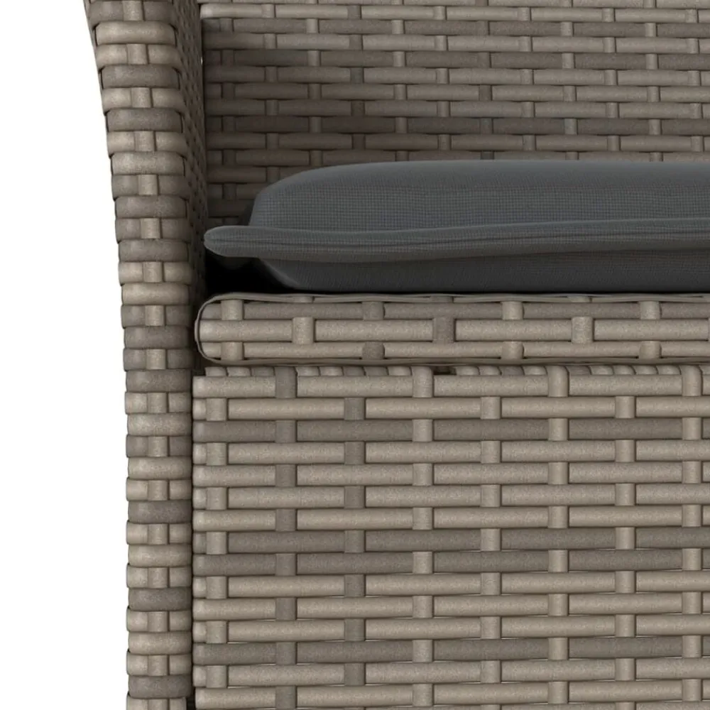 vidaXL Muebles De Jardín-Sillones de jardín con cojines 2 uds ratán sintético