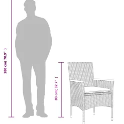 vidaXL Muebles De Jardín-Sillones de jardín con cojines 2 uds ratán sintético
