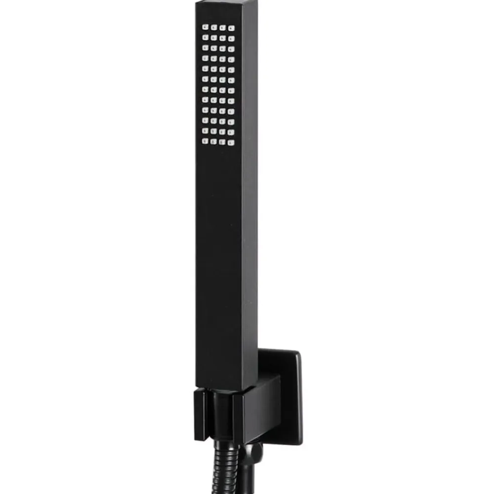 vidaXL Sistema de ducha acero inoxidable 201 Negro Best