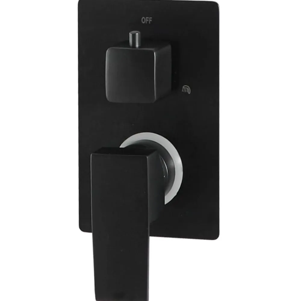vidaXL Sistema de ducha acero inoxidable 201 Negro Best