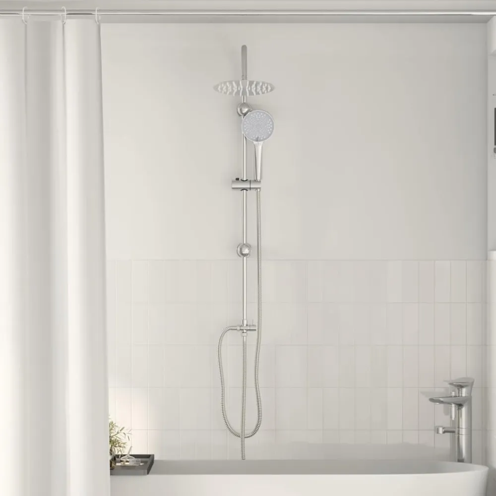 vidaXL Fontanería-Sistema de Ducha 47 x 20 x 95 cm Acero inoxidable