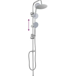 vidaXL Fontanería-Sistema de Ducha 47 x 20 x 95 cm Acero inoxidable