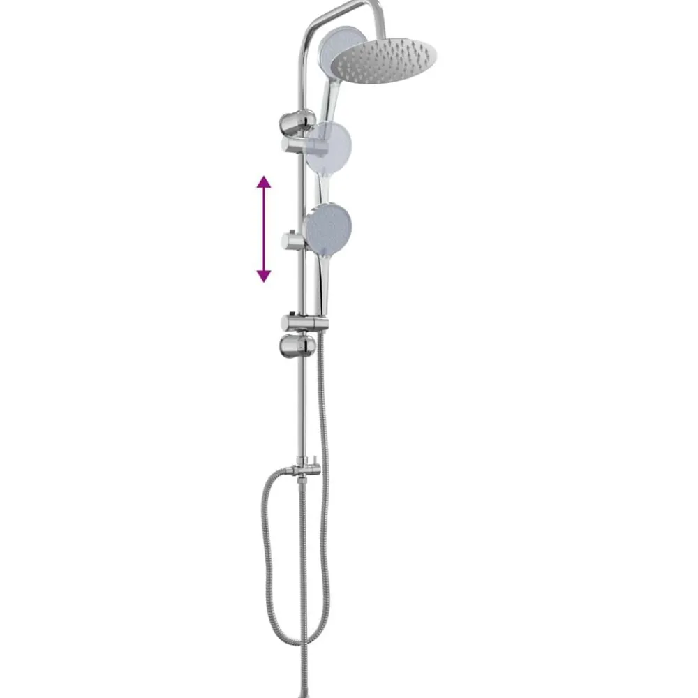 vidaXL Fontanería-Sistema de Ducha 47 x 20 x 95 cm Acero inoxidable