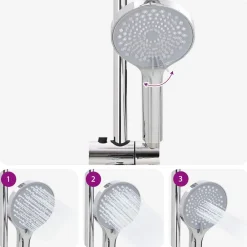 vidaXL Fontanería-Sistema de Ducha 47 x 20 x 95 cm Acero inoxidable