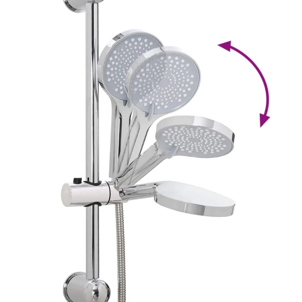 vidaXL Fontanería-Sistema de Ducha 47 x 20 x 95 cm Acero inoxidable