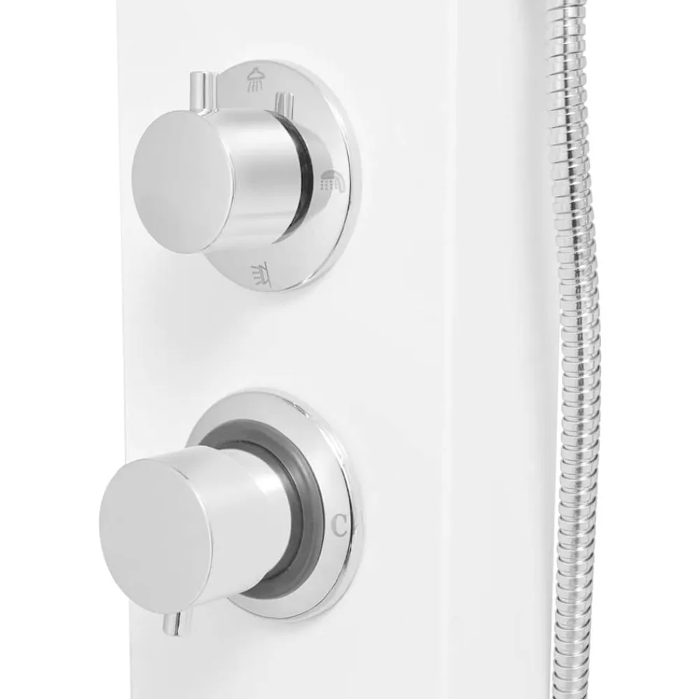 vidaXL Fontanería-Sistema de panel de ducha aluminio mate