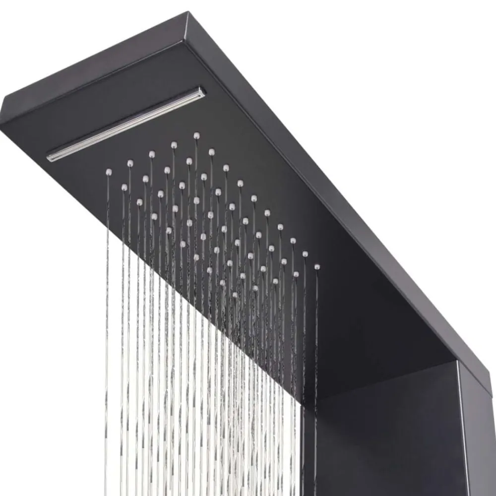 vidaXL Fontanería-Sistema de panel de ducha aluminio mate