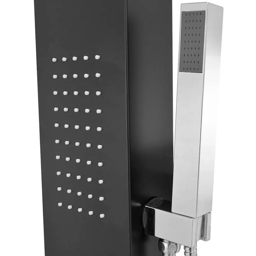 vidaXL Fontanería-Sistema de panel de ducha aluminio mate
