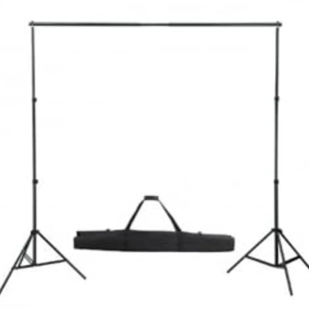 vidaXL Sistema de soporte de telón fondo 300x300 cm Verde Outlet