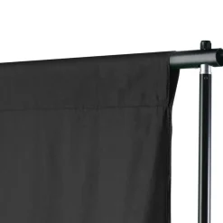 vidaXL Sistema de soporte de telón fondo fotográfico 600x300 cm Negro Outlet