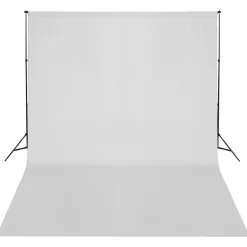 vidaXL Sistema de soporte de telón fondo 300x300 cm Blanco Online