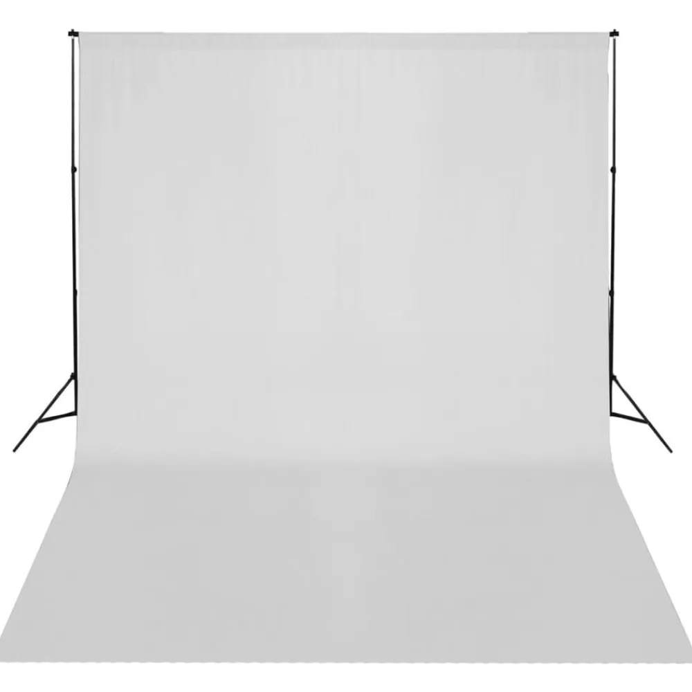 vidaXL Sistema de soporte de telón fondo 300x300 cm Blanco Online