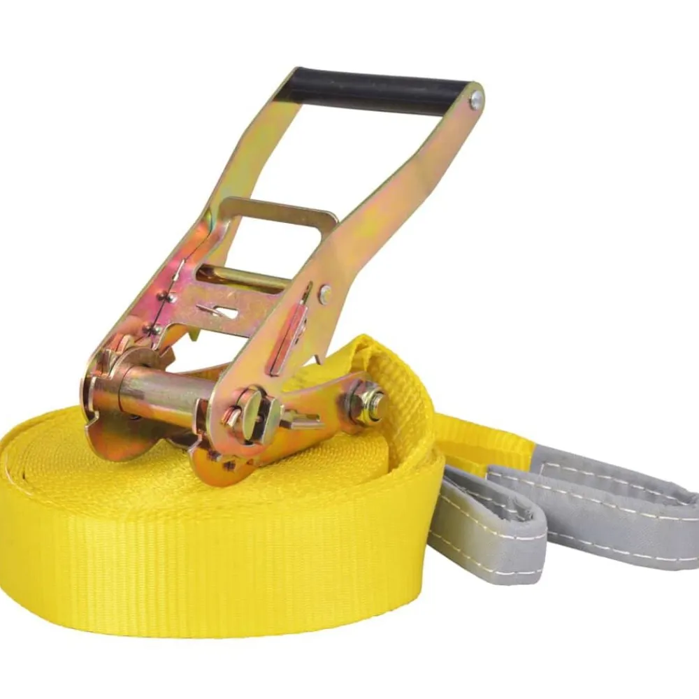 vidaXL Slackline 15 m x 50 mm 150 kg Amarillo Clearance