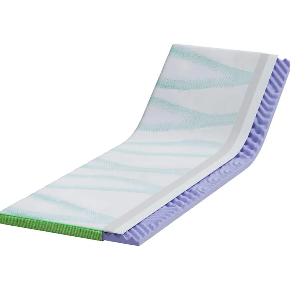 vidaXL Sobrecolchón y verde 70 x 200 cm Tela jacquard Online